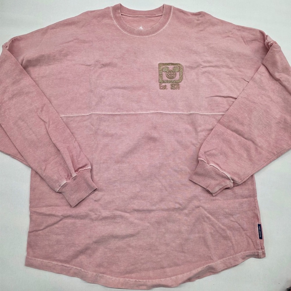 Disney Spirit Jersey Peach Rose Gold Glitter Size Small Walt Disney Parks